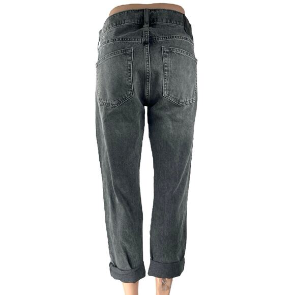 Abercrombie & Fitch Langdon Men's Black Distressed Straight Denim Jeans Size 30 - Picture 2 of 5